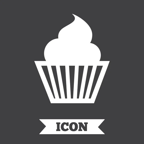 Muffin tecken ikon. cupcake symbol. — Stock vektor