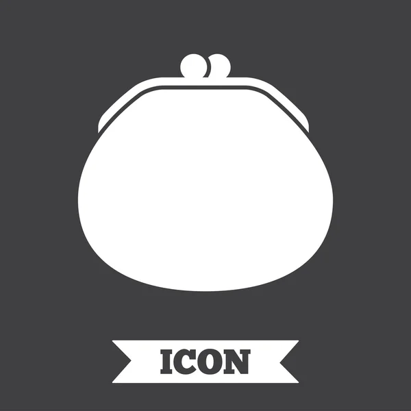 Icono de signo de billetera. Símbolo bolsa de efectivo . — Vector de stock