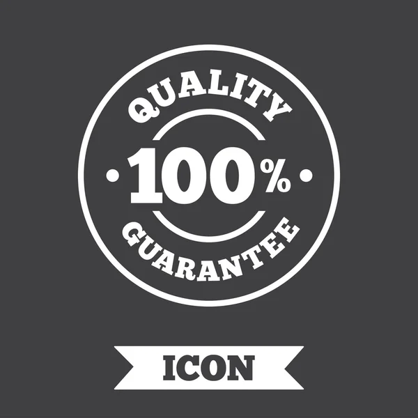 Icono de garantía de calidad 100% . — Vector de stock