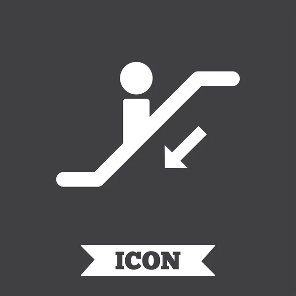 Escalator staircase icon. — Stock Vector