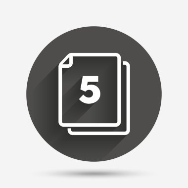 içinde 5 adet işareti simgesi paketi. 5 kağıt simgesi.