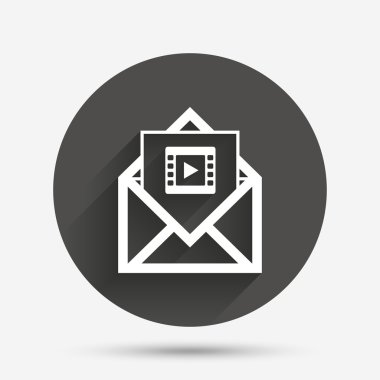 video posta simgesi. video kare simgesi. İleti.