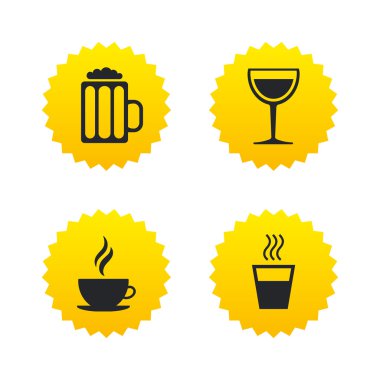 İşaretler içer. Kahve fincanı, cam  