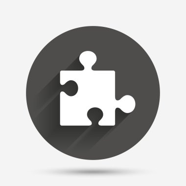 bulmaca parçası işareti simgesi. Strateji sembolü.