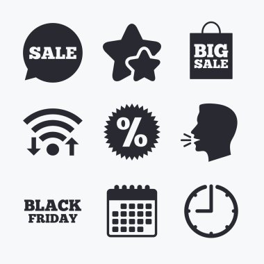 Satılık konuşma balonu simgesinin. Yıldız sembolü indirim