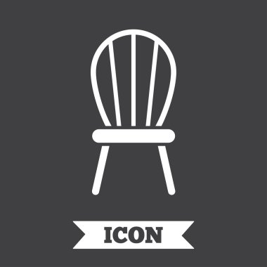 Sandalye işareti simgesi.  