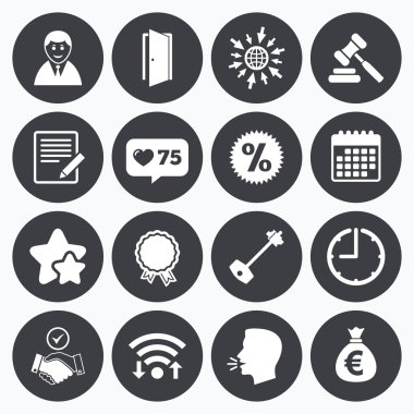 Gayrimenkul açık artırma simgeler. Ev anahtar işareti.