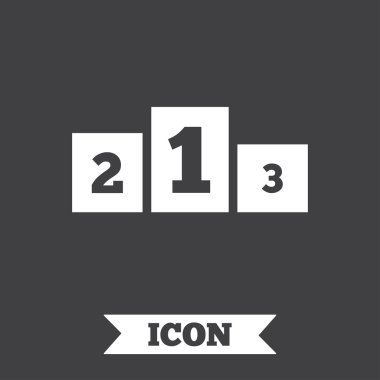 kazanan podyum işareti simgesi. kazananları ödüllendirme.