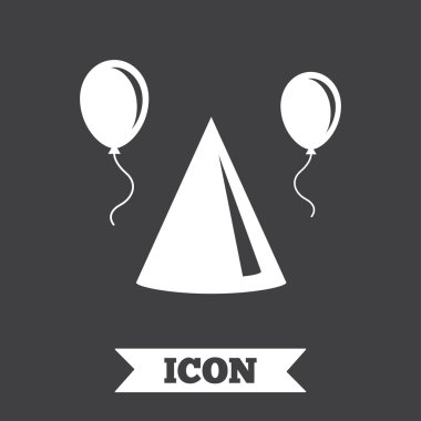 parti şapka işareti simgesi. 