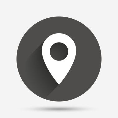 harita işaretçi simgesi. GPS konumu simgesi.
