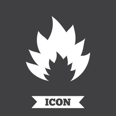 Yangın alev işareti simgesi. 