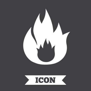 Yangın alev işareti simgesi.