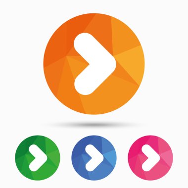 ok işareti simgesi. İleri düğmesi. 