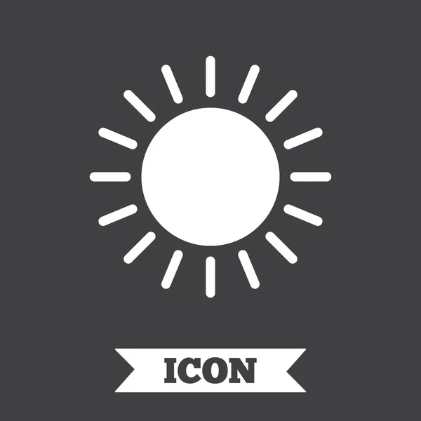L'icône du soleil. Symbole été lumière du soleil . — Image vectorielle