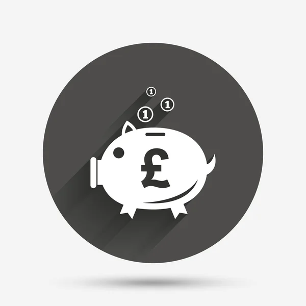 Icono de signo de alcancía. Moneybox símbolo . — Vector de stock