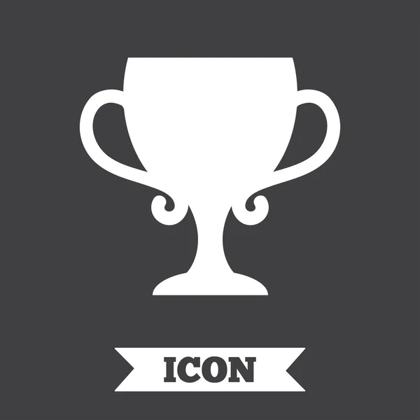 Icono de signo de copa ganadora. Concesión de los ganadores . — Archivo Imágenes Vectoriales