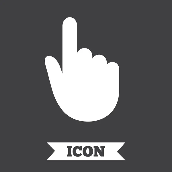 Icono de signo del cursor de mano. Mano puntero símbolo . — Vector de stock