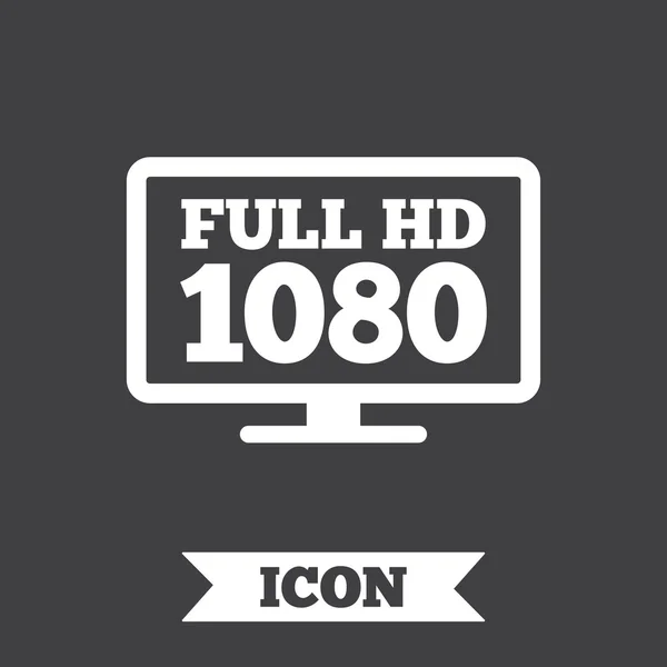Full HD televisión de pantalla ancha . — Archivo Imágenes Vectoriales