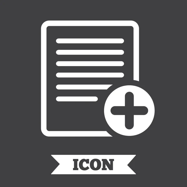 Texto icono de signo de archivo . — Vector de stock