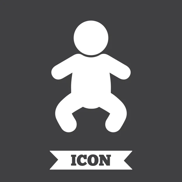 Icono de signo infantil bebé. Símbolo de niño pequeño . — Vector de stock