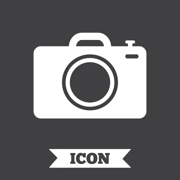 Icono de signo de cámara fotográfica. Símbolo foto . — Vector de stock