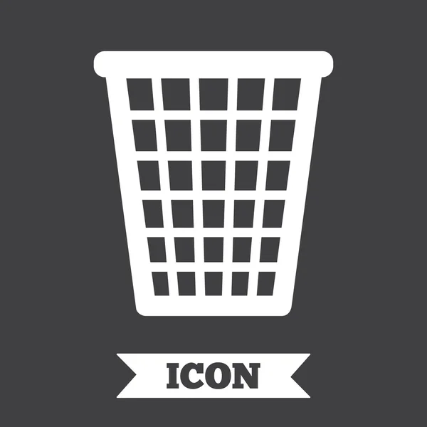 Przerabianie surowców wtórnych skrzynia ikona znak. symbol pojemnika na śmieci. — Wektor stockowy