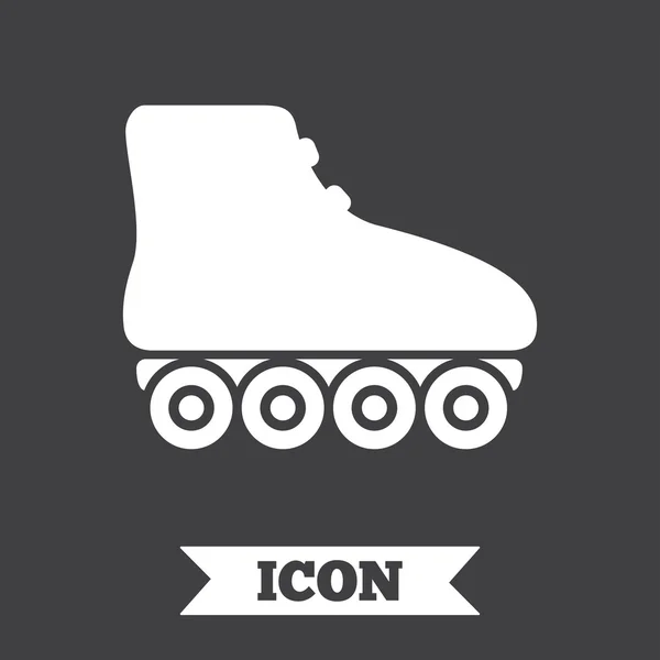 Roller skates sign icon. Rollerblades symbol. — Stock Vector