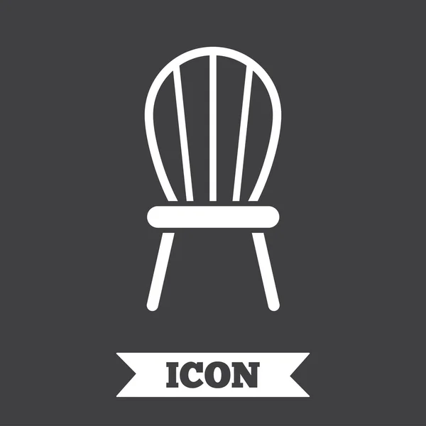 Fotel ikona znak. — Wektor stockowy