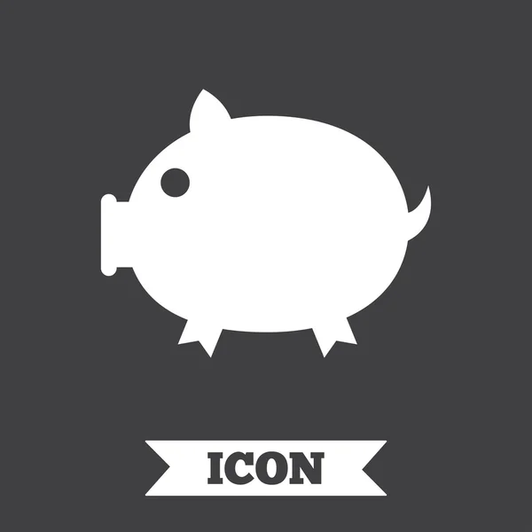 Piggy sign icon. Pork symbol. — Stock Vector