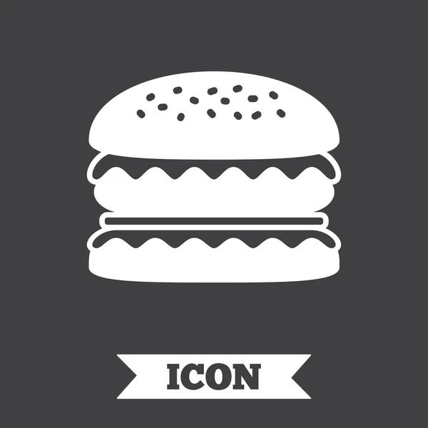 Hamburgare-ikonen. Burger mat symbol. — Stock vektor