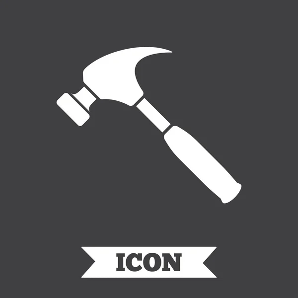 Icono de signo de martillo. Servicio de reparación de símbolo . — Vector de stock