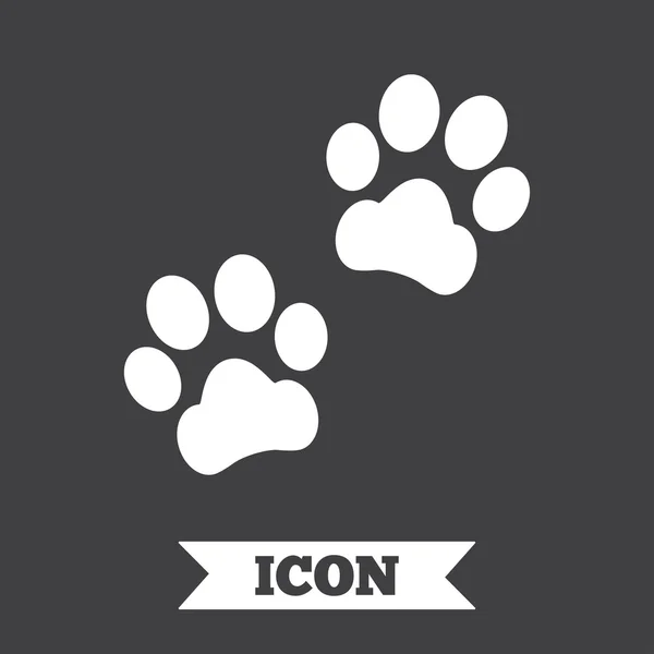 Icono de signo de pata. Perro mascotas pasos símbolo . — Vector de stock