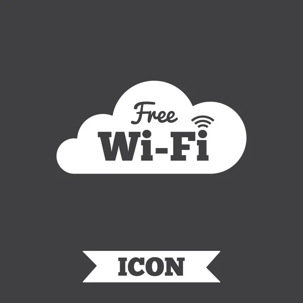 Free wifi sign. Wifi symbol. Wireless Network. — Stock Vector