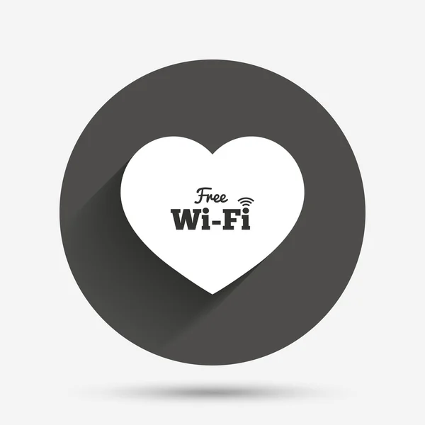 Αγάπη σημάδι δωρεάν Wi-Fi. Wi-Fi σύμβολο. — Διανυσματικό Αρχείο