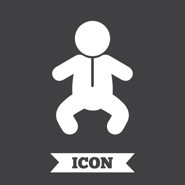 Baby barn tecken ikon. Småbarn pojke symbol. — Stock vektor