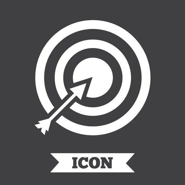 Cíl cílem znamení ikona. — Stockový vektor