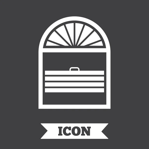 Louvers plisse signe icône. Stores de fenêtre jalousie . — Image vectorielle