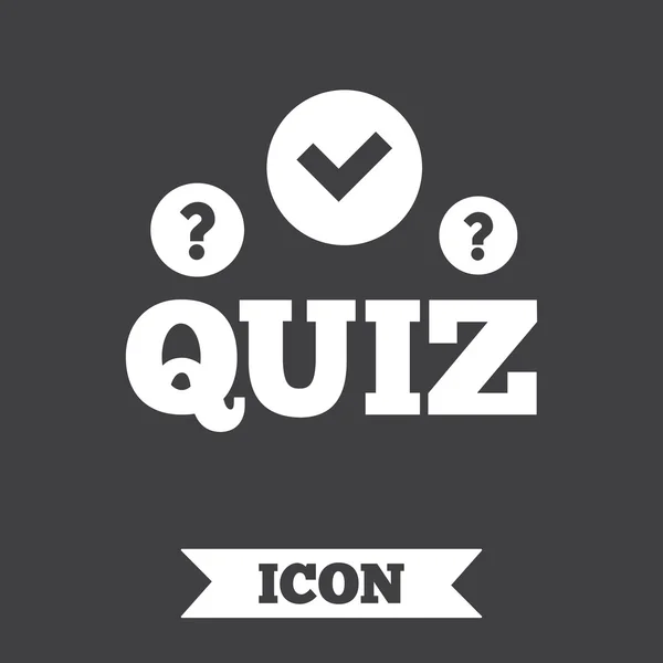 Quiz sign icon. Questions and answers game. — Stock Vector