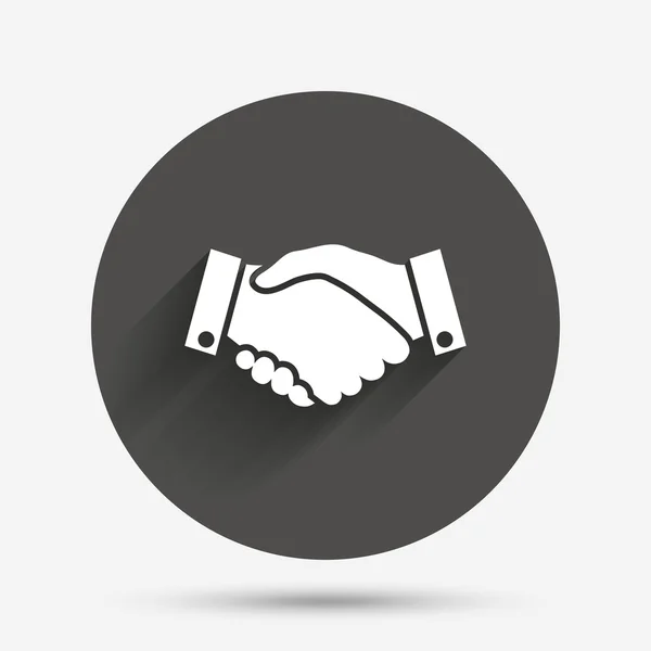 Ikona podepsat handshake. úspěšné obchodní symbol. — Stockový vektor