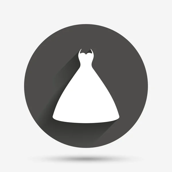 Icono de signo de vestido de novia. Elegante símbolo de novia . — Vector de stock