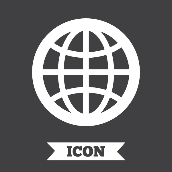 Wereldbol teken icoon. wereld symbool. — Stockvector