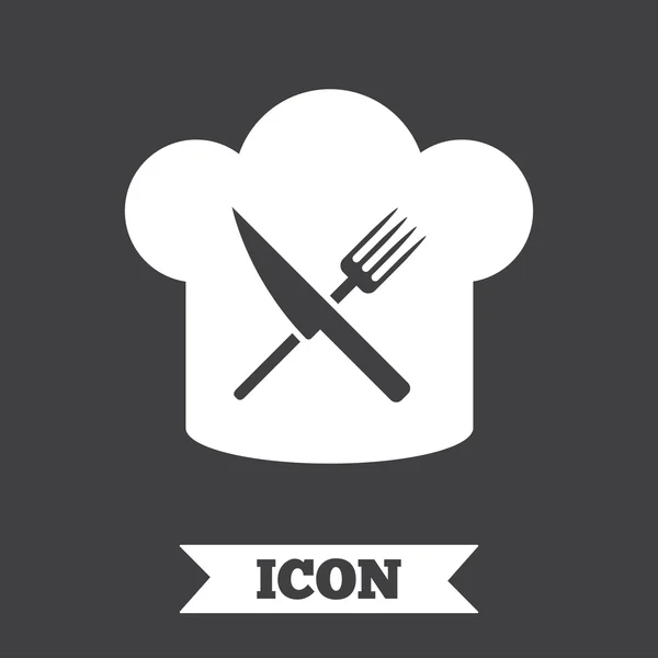 Szef kuchni kapelusz znak ikona. — Wektor stockowy
