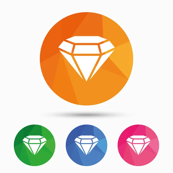 Signo de diamante icono . — Vector de stock