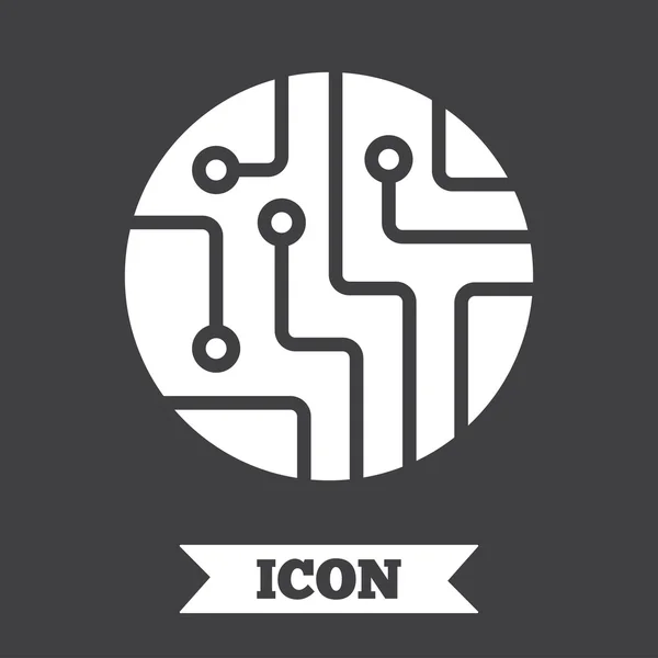 Icono de signo de placa de circuito . — Vector de stock