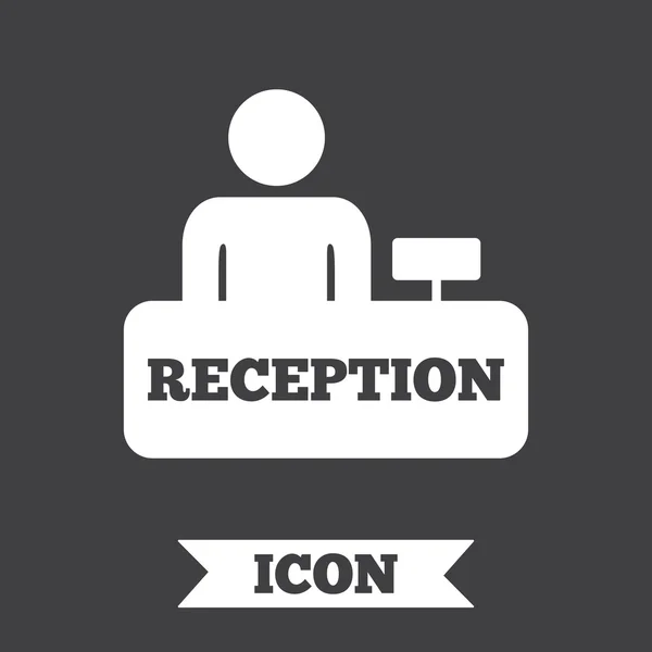 Icono de señal de recepción. Tabla de registro del hotel . — Archivo Imágenes Vectoriales