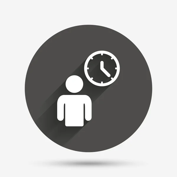 Person waiting sign icon. Time symbol.
