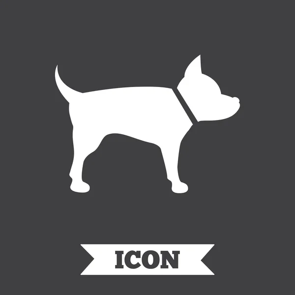 Hund tecken ikon. husdjur symbol. — Stock vektor