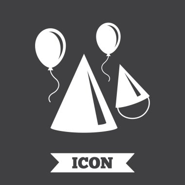 parti şapka işareti simgesi.  