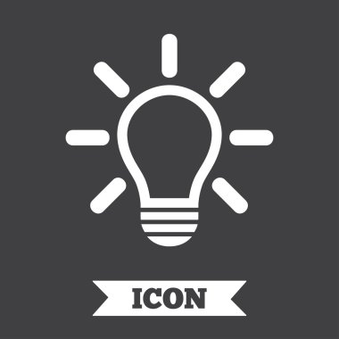 ışık lamba işareti simgesi. fikir sembolü.