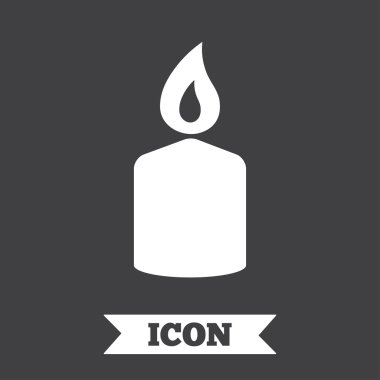 mum işareti simgesi. Yangın sembolü.